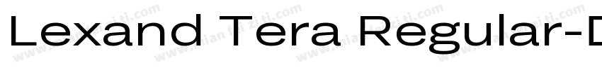 Lexand Tera Regular字体转换